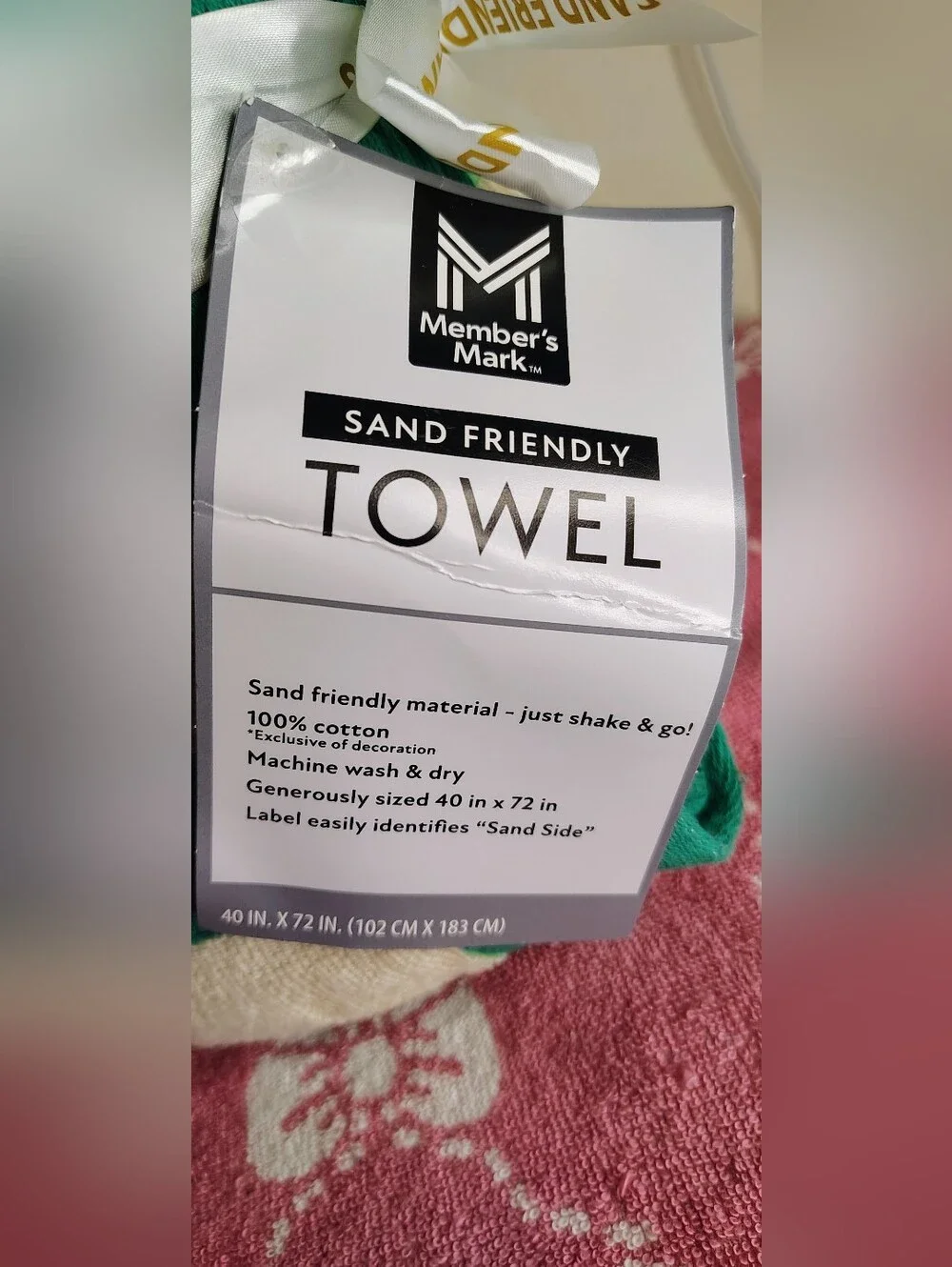 Martha Stewart Sand Friendly Beach Towel - Teal Stripe